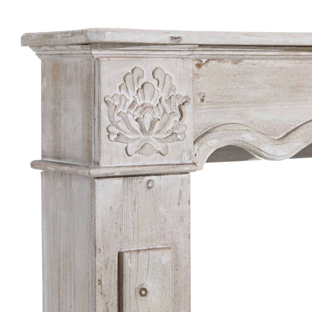 Öppen spis Vit Granträ Trä MDF 116 x 20 x 102 cm 82 x 77 cm - 4