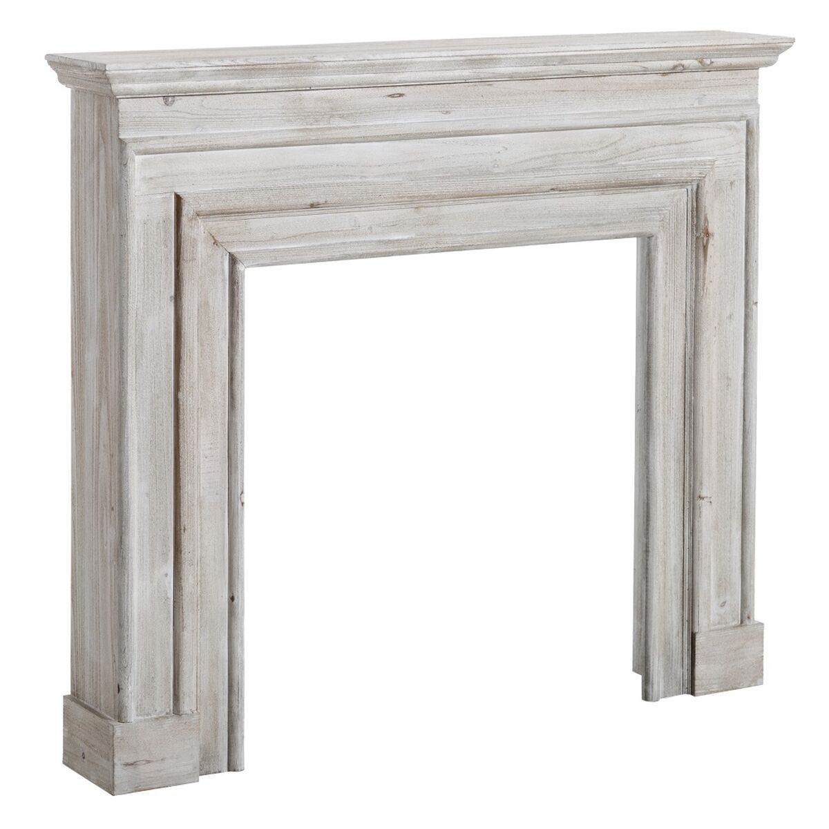 Öppen spis Vit Granträ Trä MDF 117 x 20 x 102 cm