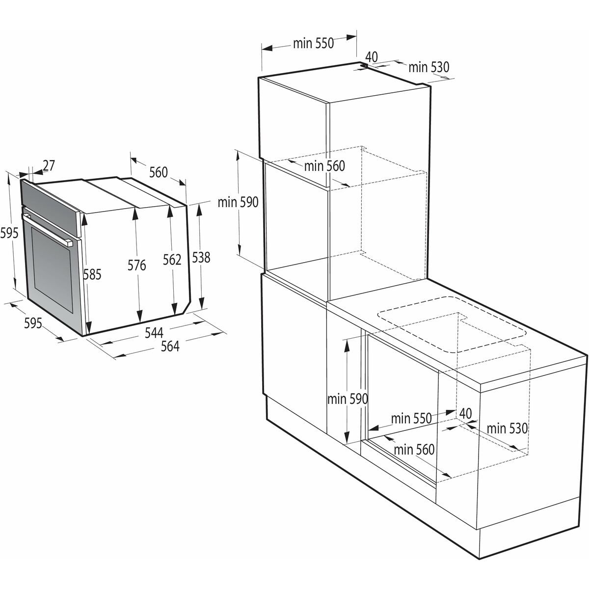 Pyrolytisk ugn Hisense BI64EPXE1SOL 3500 W - 2