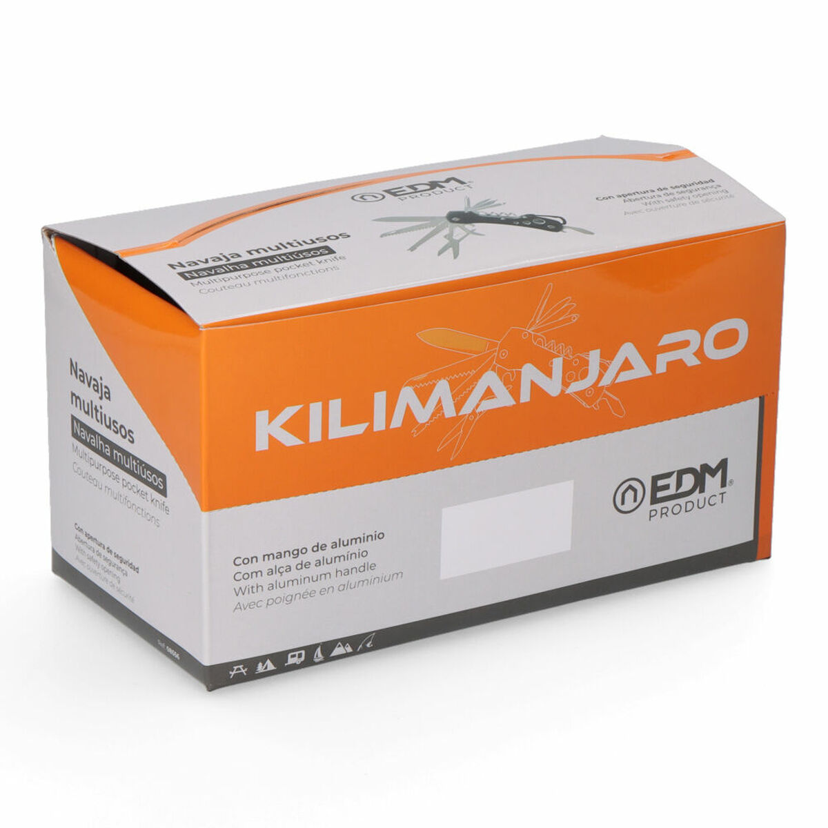 Multifunktionskniv EDM 08556 Kilimanjaro Svart Karbinhake - 5