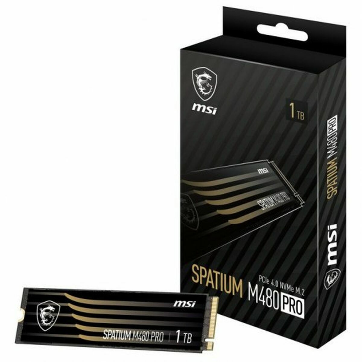 Hårddisk MSI SPATIUM M480 PRO PCIE 4.0 NVME M.2 1TB 1 TB SSD