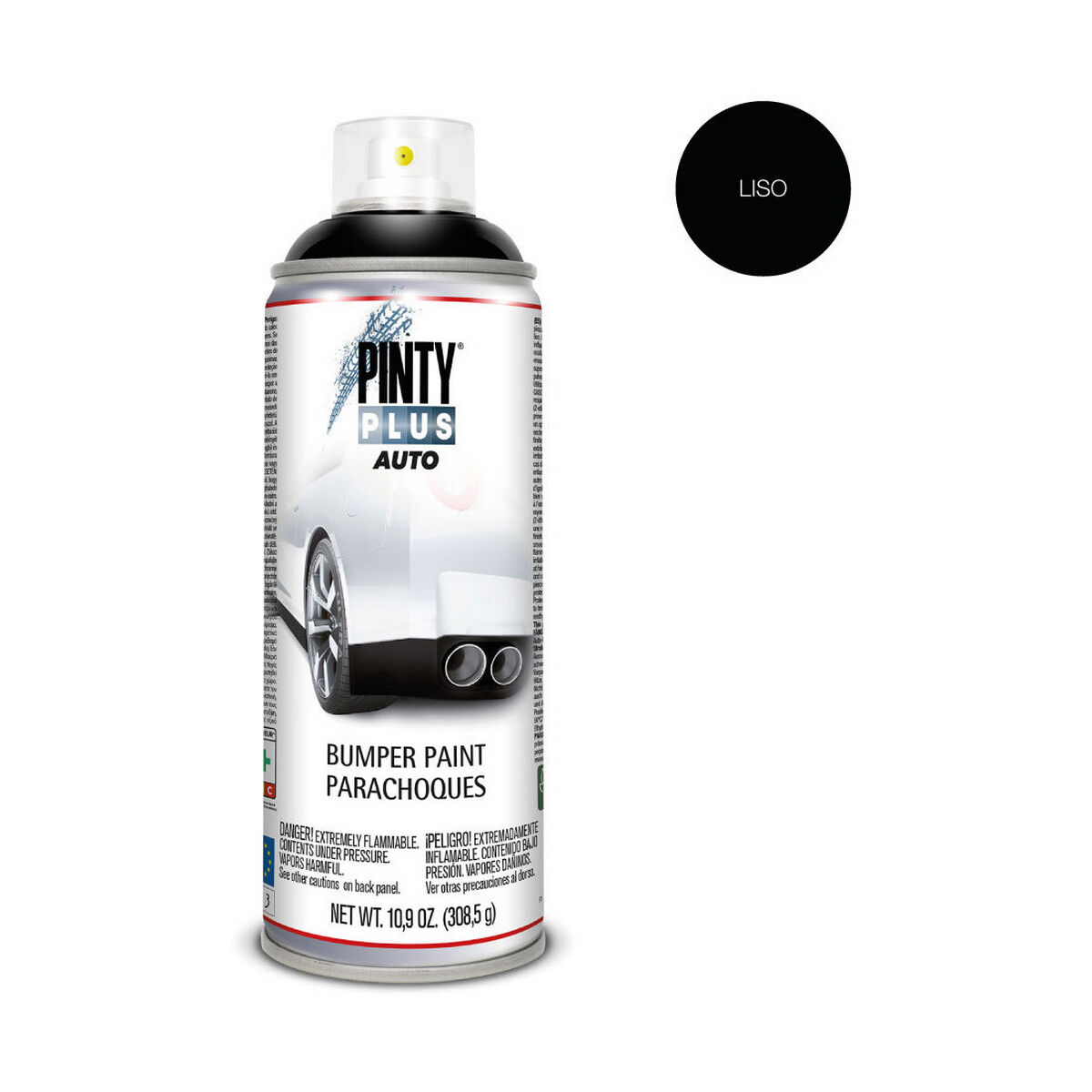 Sprejfärg Pintyplus Auto BL104 308,5 ml 400 ml Stötdämpare Svart - 4