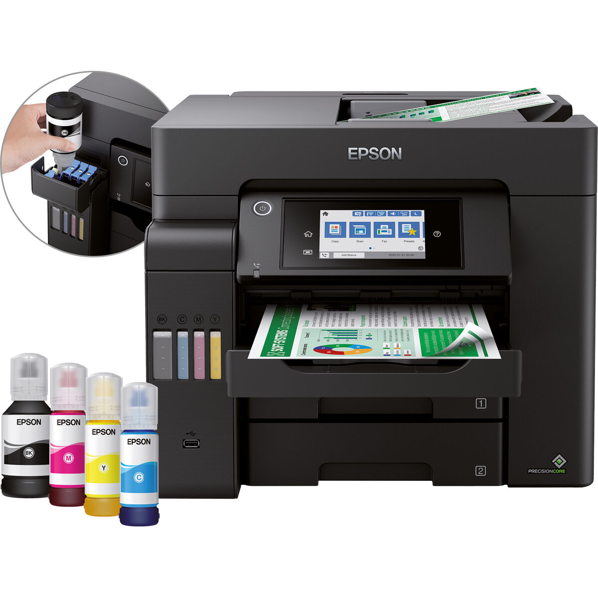 Multifunktionsskrivare Epson ET-5850 25 ppm WiFi Svart - 2