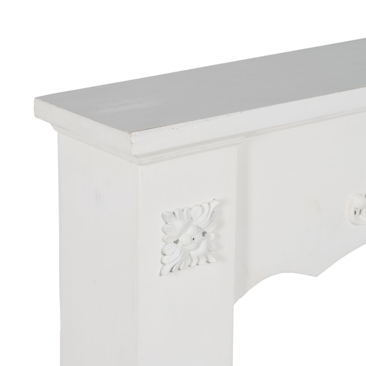 Öppen spis Vit Granträ Trä MDF 105 x 17 x 103 cm - 7
