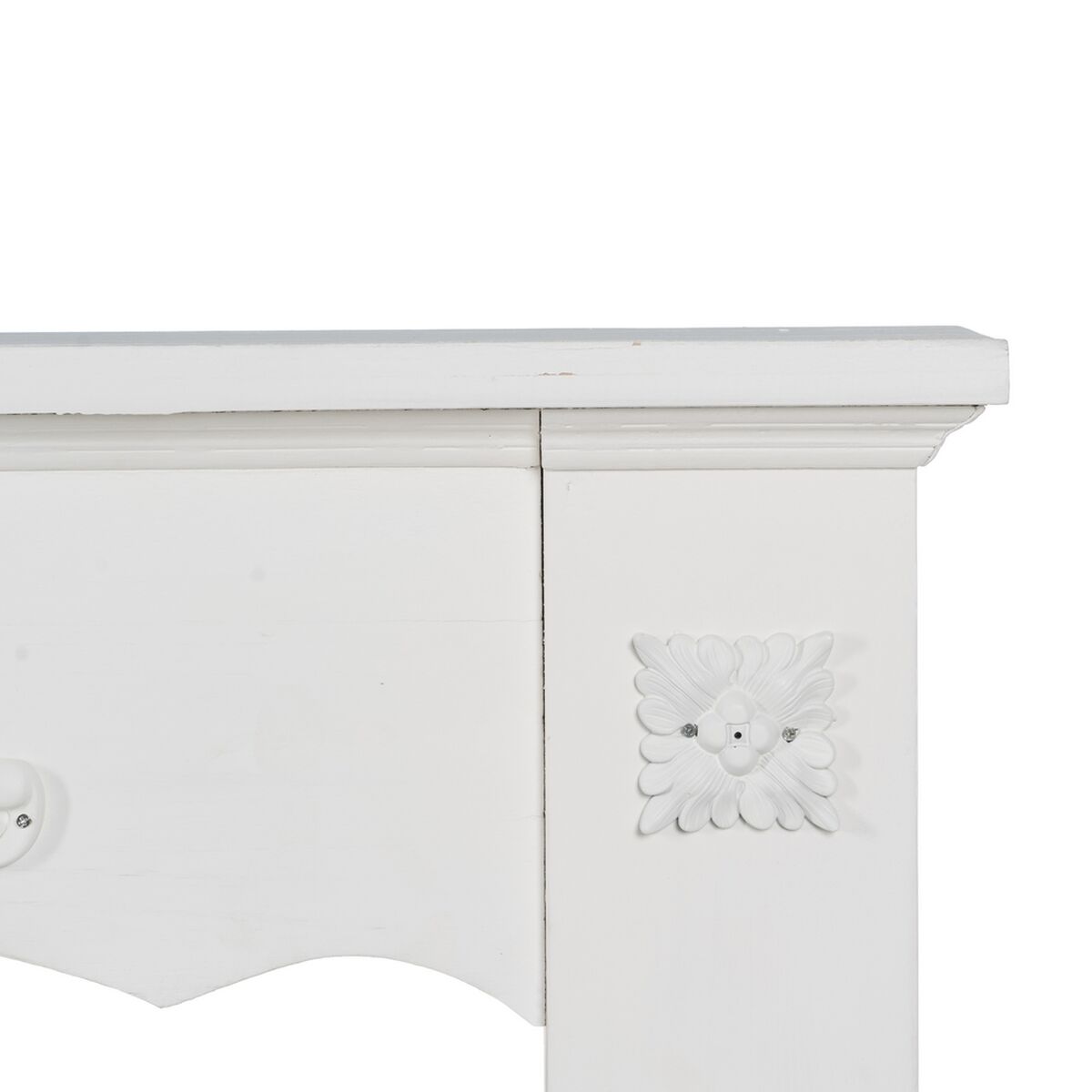 Öppen spis Vit Granträ Trä MDF 105 x 17 x 103 cm - 4