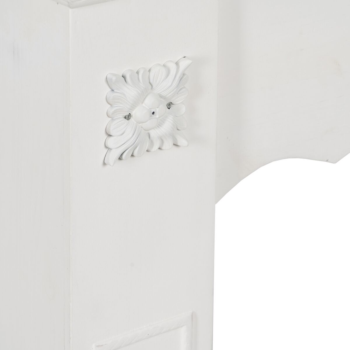 Öppen spis Vit Granträ Trä MDF 105 x 17 x 103 cm - 5
