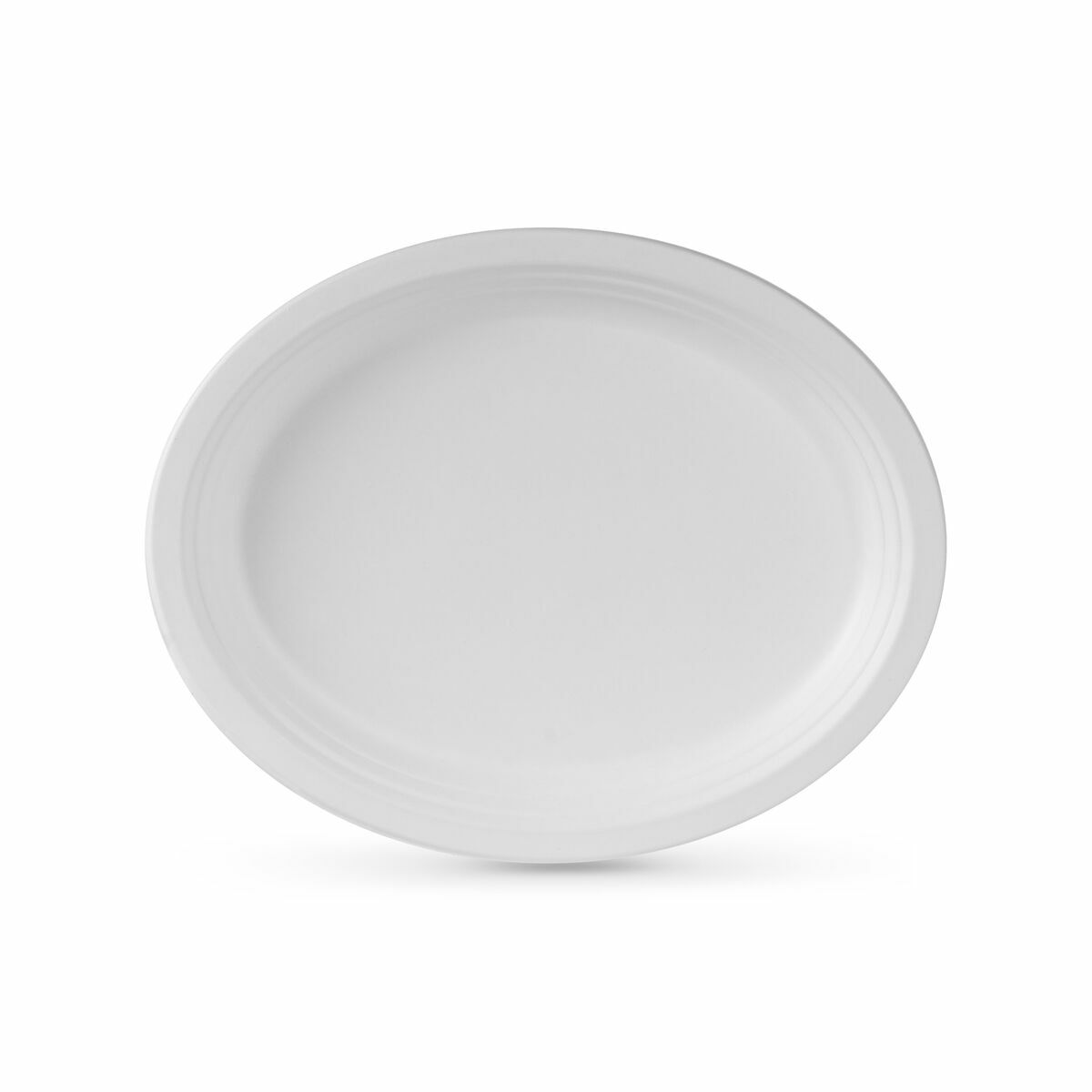 Tallriksset Algon Engångsanvändning Vit Sockerrör Avlång 26 cm (12 antal) - 3