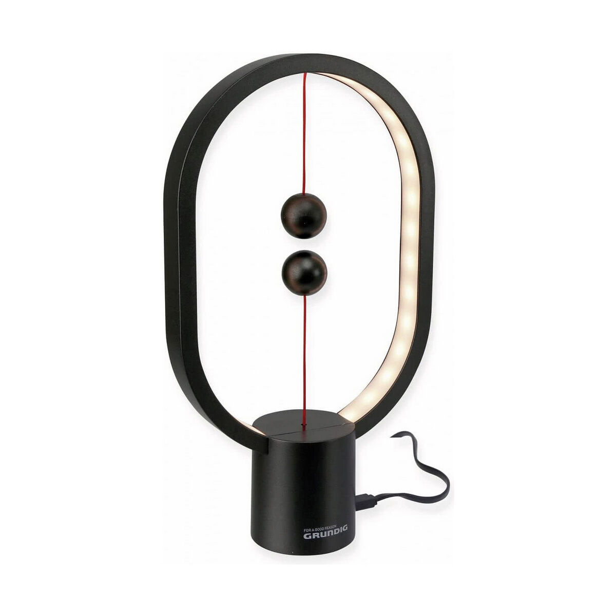 Bordslampa Grundig Svart Metall