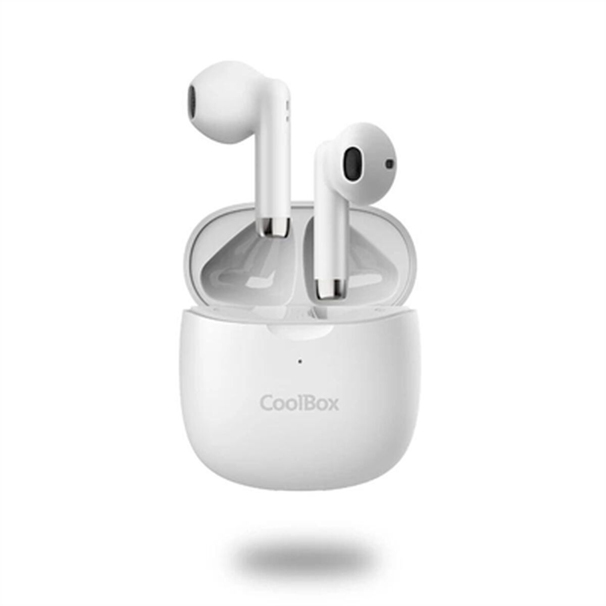 Hörlurar med Mikrofon CoolBox COO-AUB-TWS01 Vit