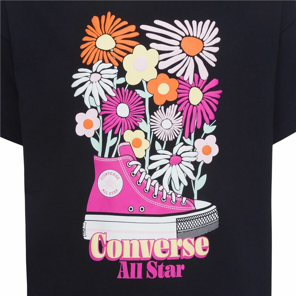 Barn T-shirt med kortärm Converse Boyfriend Graphicrt Svart - 4