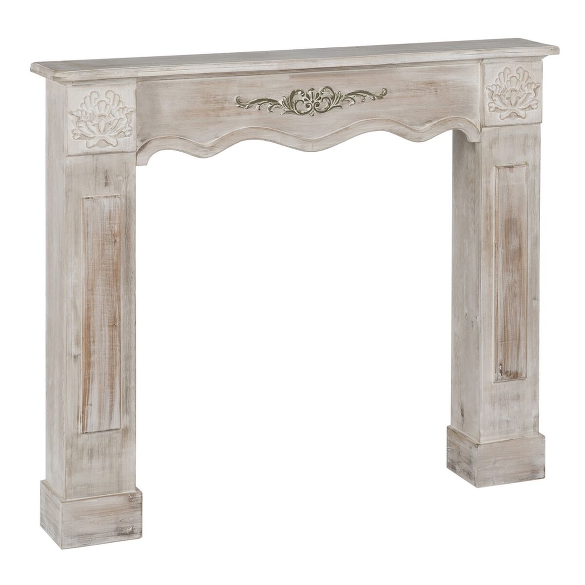 Öppen spis Beige Granträ Trä MDF 116 x 20 x 102 cm