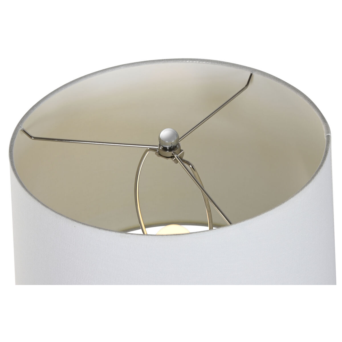 Golvlampa Home ESPRIT Vit Silvrig 50 W 220 V 35 x 35 x 150 cm (3 Delar) - 4