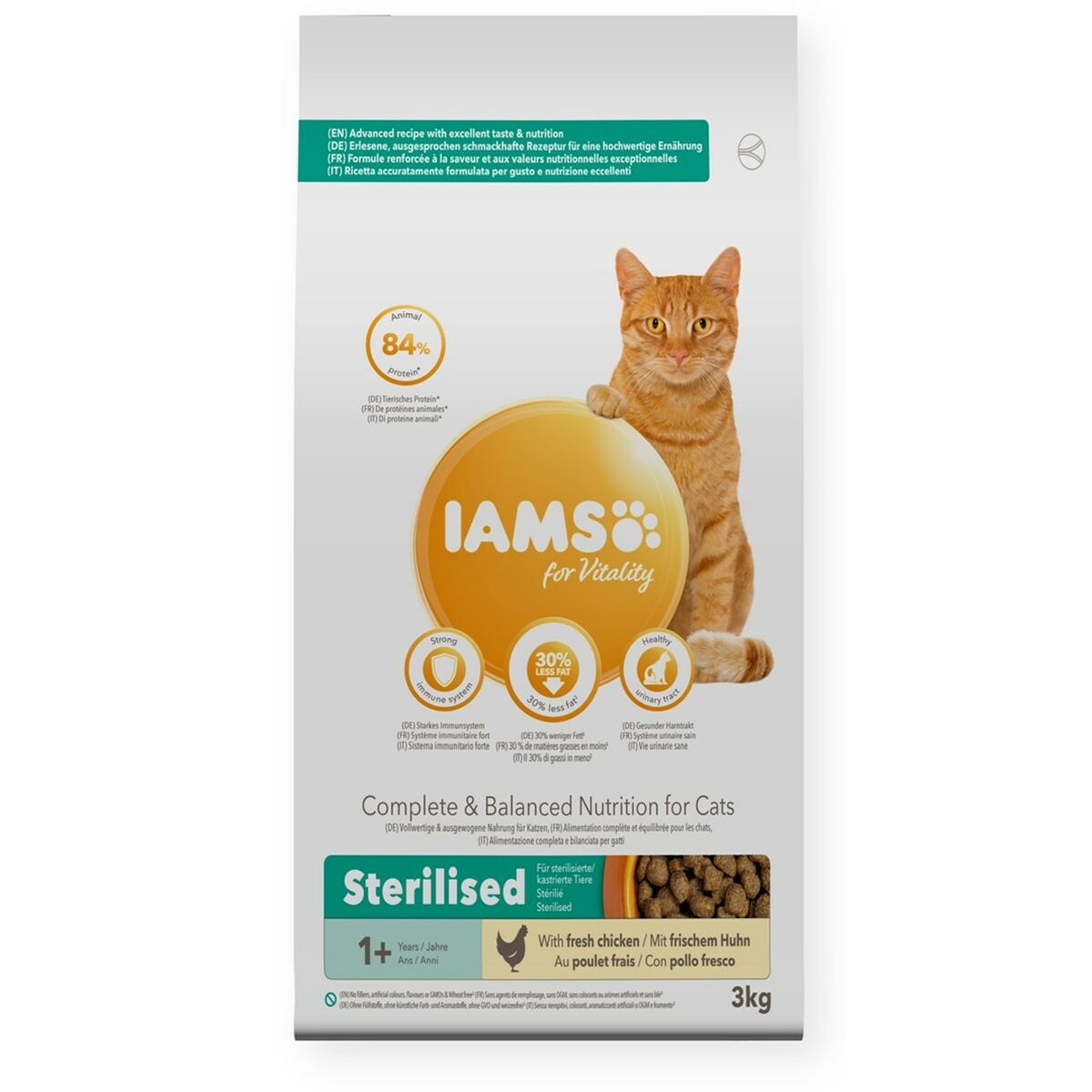 Kattmat Eukanuba Vitality Adult Sterilised Kyckling 3 Kg