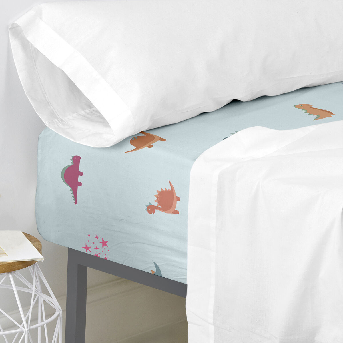Underlakan HappyFriday Multicolour 90 x 200 x 32 cm Dinosaurier - 3