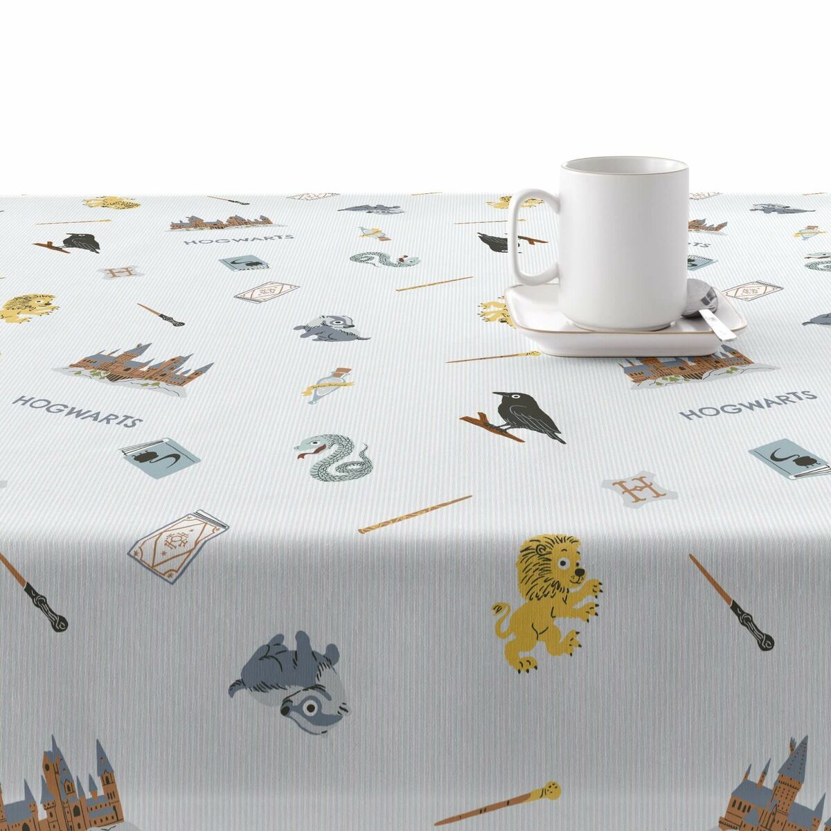 Fläckresistent bordsduk i harts Harry Potter Childish Hogwarts Multicolour 200 x 150 cm - 2