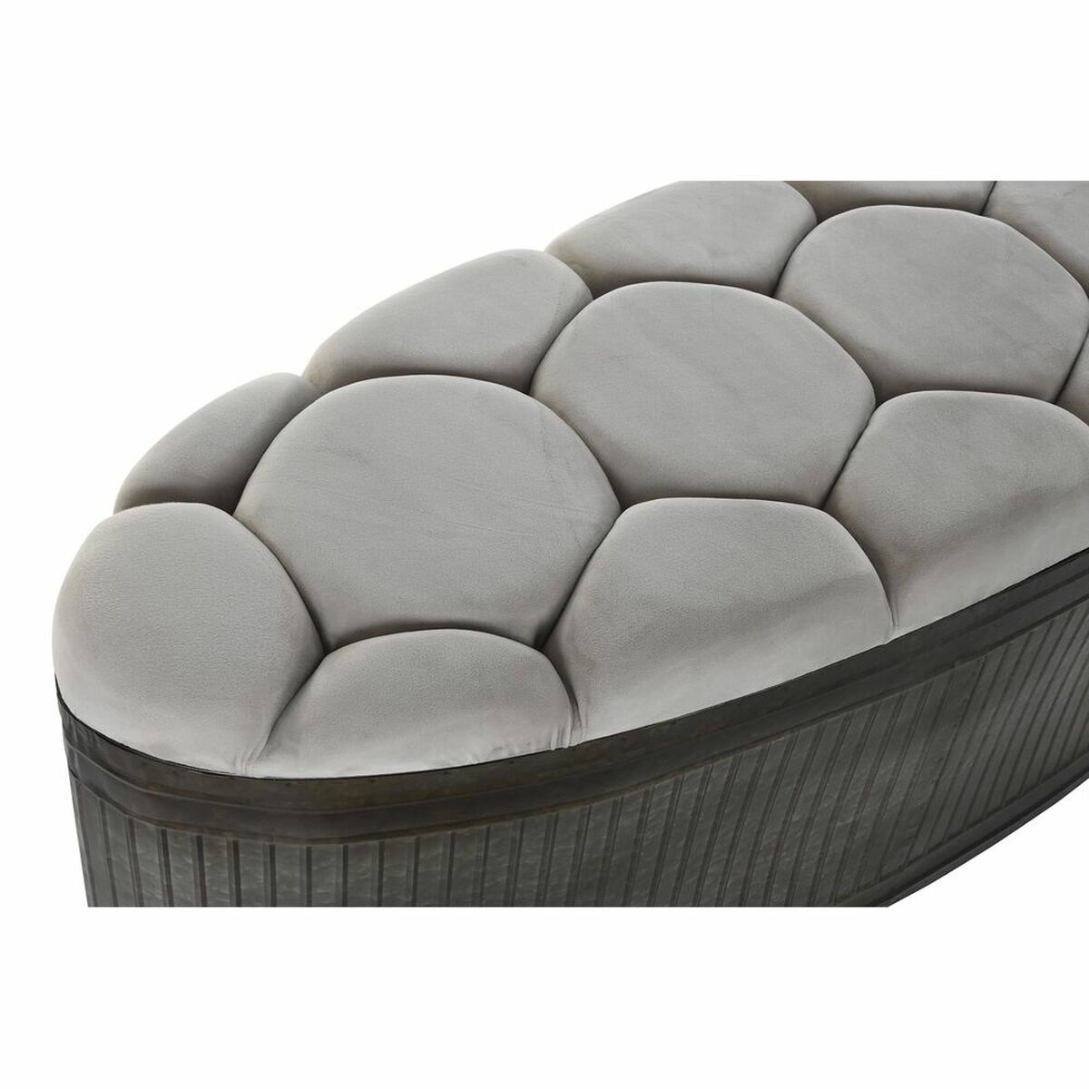 Sittpall DKD Home Decor   Beige Metall Polyester Mörkbrun (121 x 44 x 47,5 cm) - 10