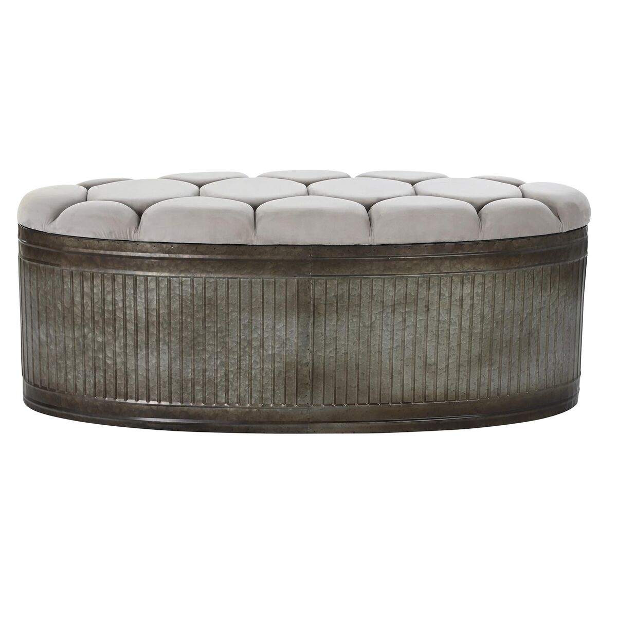 Sittpall DKD Home Decor   Beige Metall Polyester Mörkbrun (121 x 44 x 47,5 cm) - 15