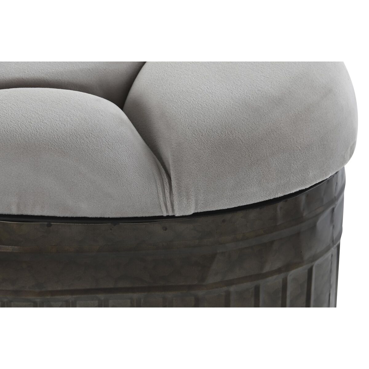 Sittpall DKD Home Decor   Beige Metall Polyester Mörkbrun (121 x 44 x 47,5 cm) - 12