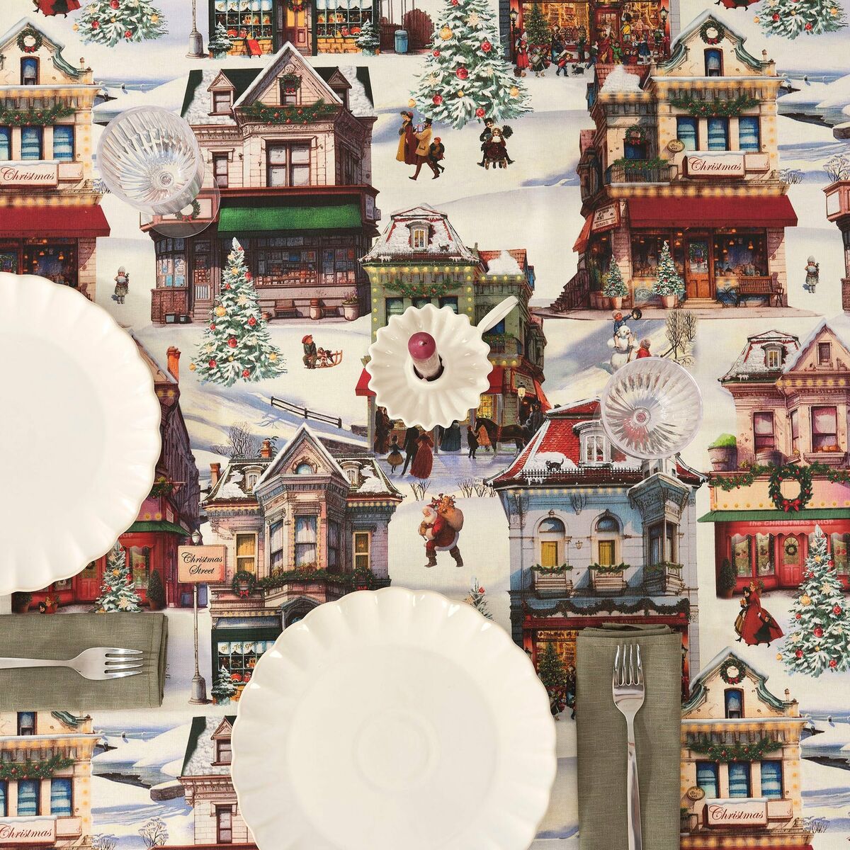 Fläckresistent bordsduk i harts Belum Christmas City Multicolour 250 x 150 cm - 5