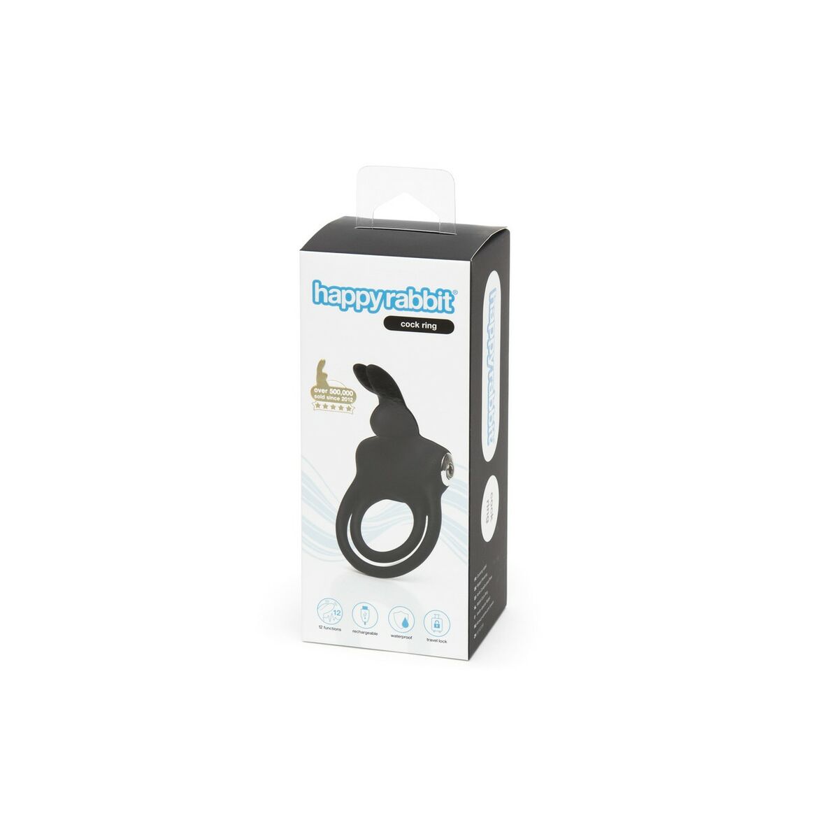 Ringvibrator Rabbit Love Happy Rabbit 06500 Svart - 7