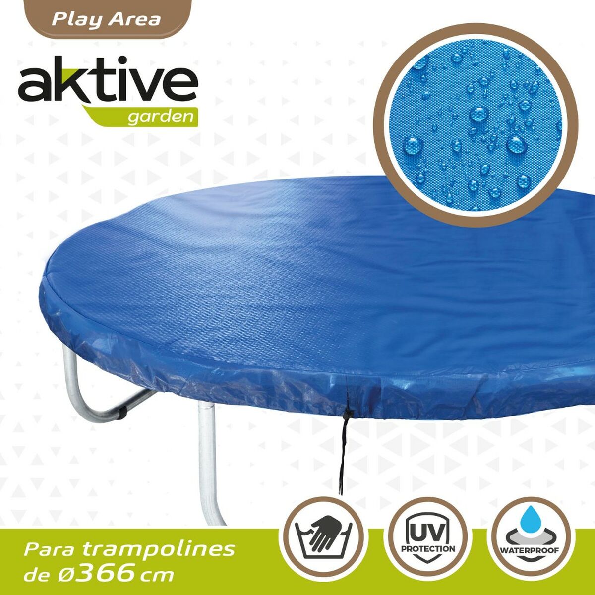 Skyddspresenning Aktive Elastisk säng Blå Ø 366 cm (6 antal) - 11