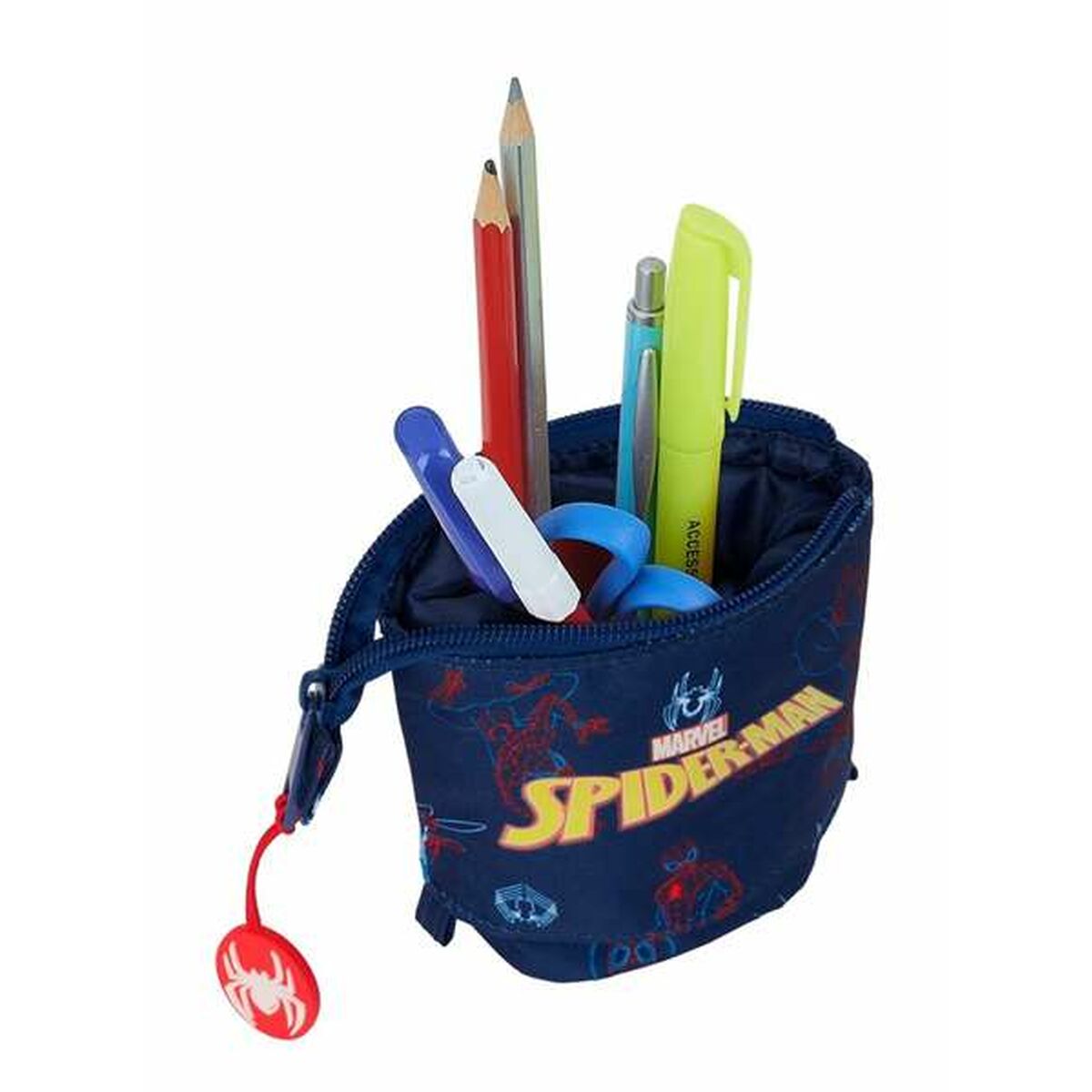 Bag Spider-Man Neon Marinblå 8 x 19 x 6 cm - 3