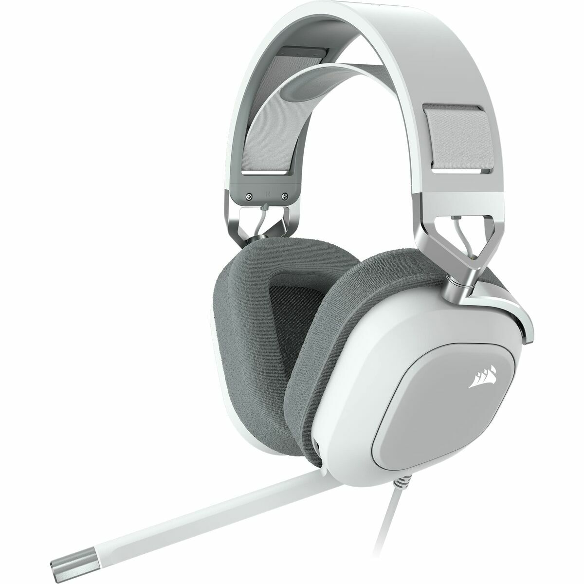 Hörlurar med Mikrofon Corsair HS80 RGB USB Vit - 2