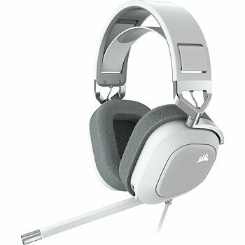 Hörlurar med Mikrofon Corsair HS80 RGB USB Vit
