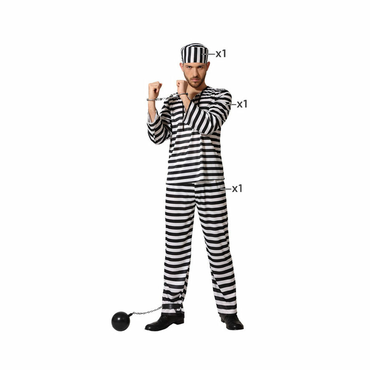 Maskeraddräkt vuxna Fånge - 4