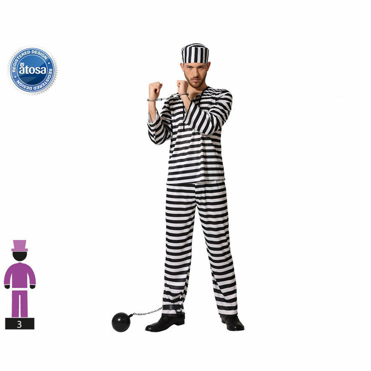 Maskeraddräkt vuxna Fånge - 5