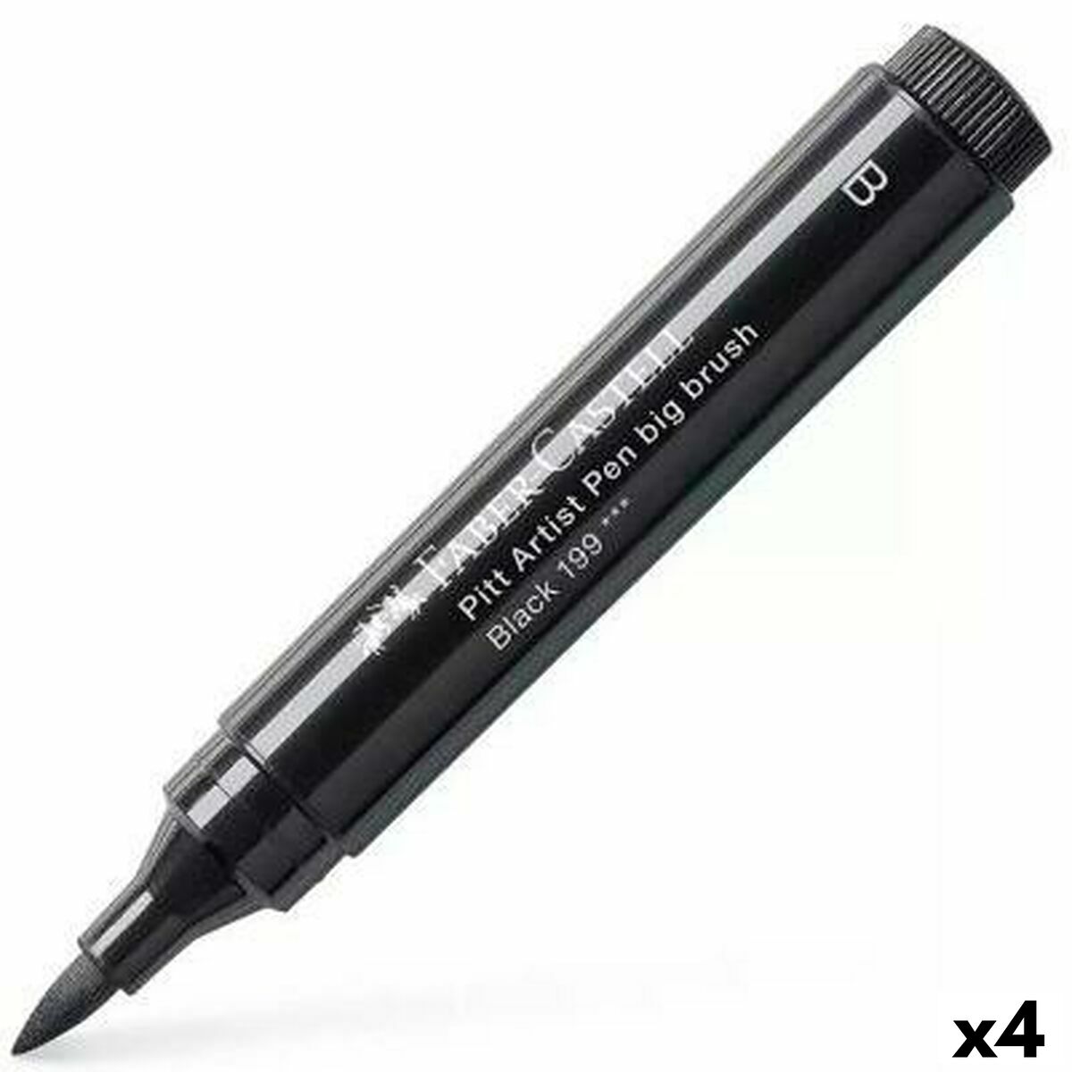 Tuschpennor Faber-Castell Pitt Artist Pensel Svart (4 Delar) - 3