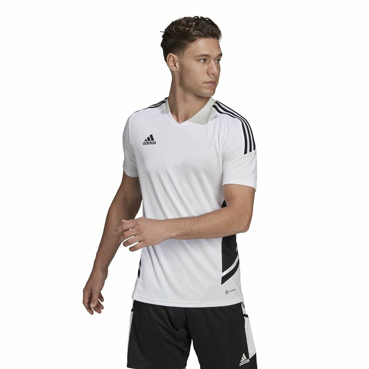 Kortärmad fotbollströja för herrar Adidas Con22 Vit - 3
