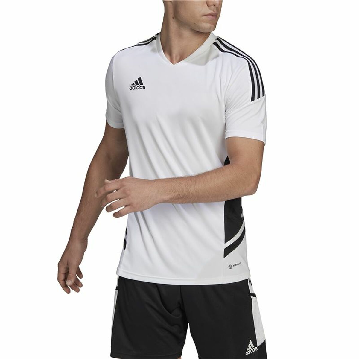 Kortärmad fotbollströja för herrar Adidas Con22 Vit - 5