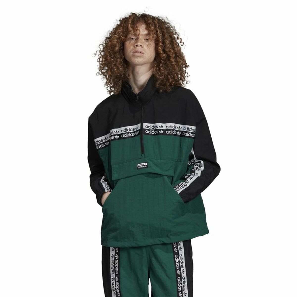Träningsjacka Herr Adidas Originals R.Y.V. BLKD 2.0 Track Mörkgrön - 3