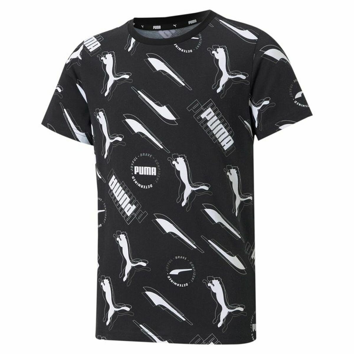 Barn T-shirt med kortärm Puma AOP Svart - 3