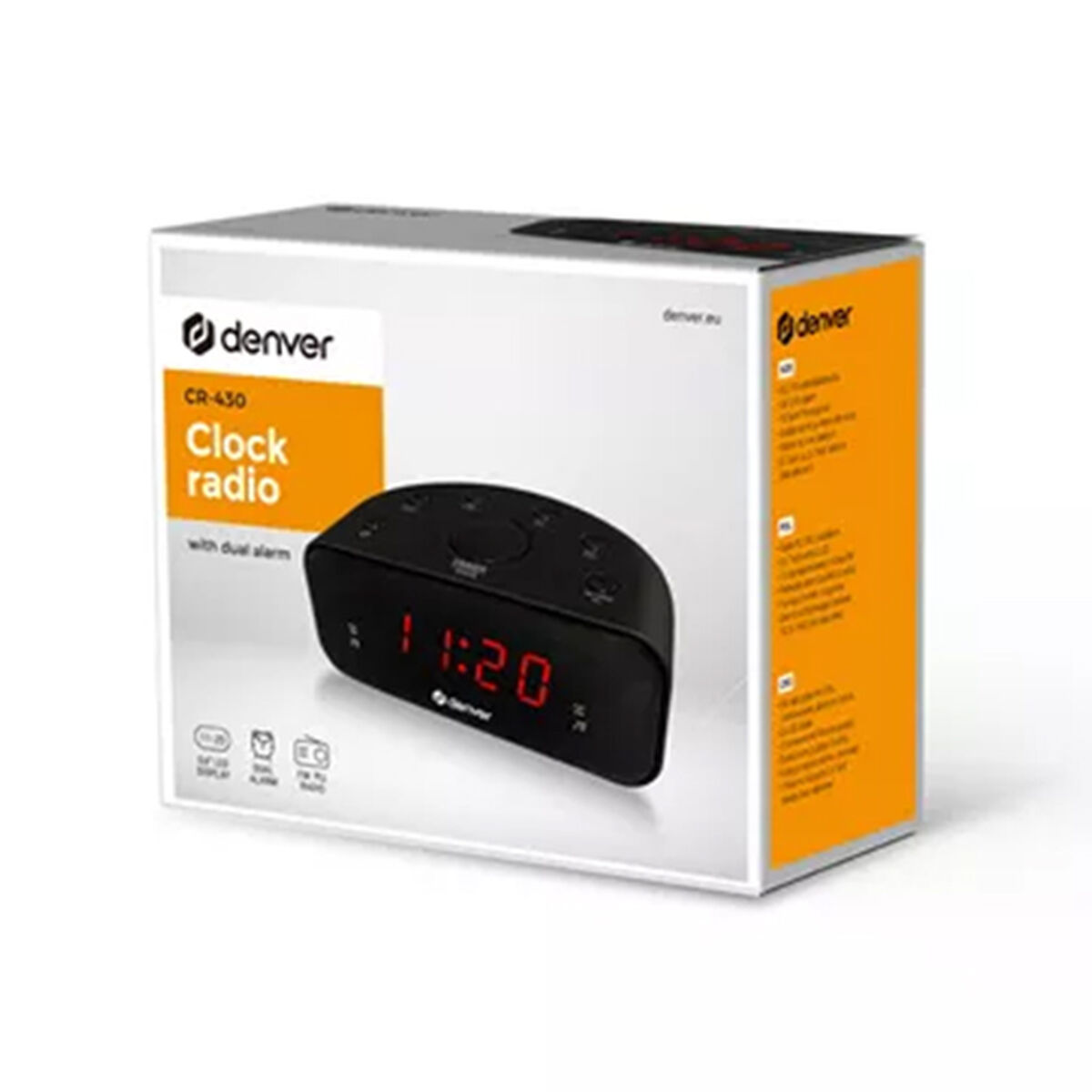Väckarklocka Denver Electronics Svart - 6