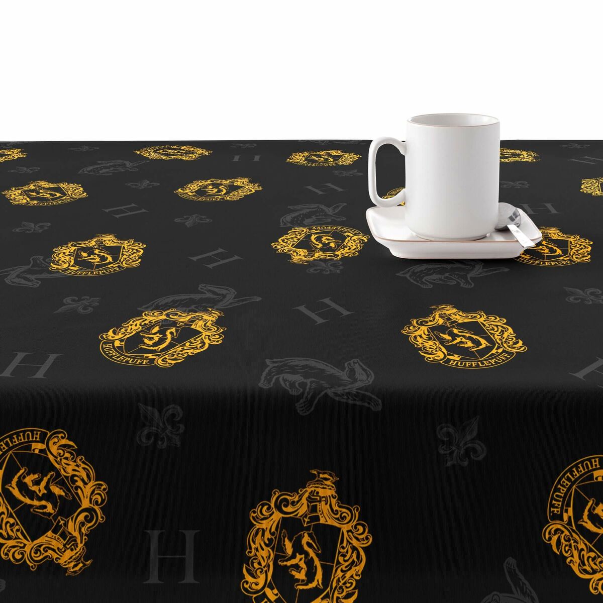 Fläckresistent bordsduk i harts Harry Potter Hufflepuff Multicolour 300 x 150 cm - 2