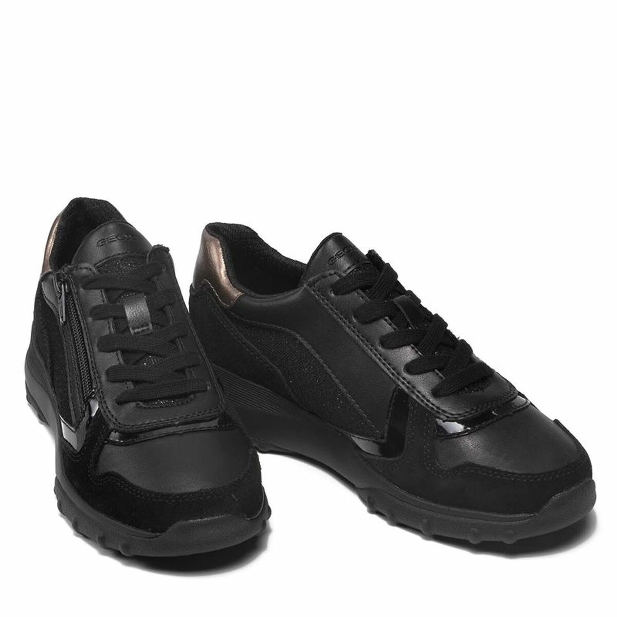 Sportskor Casual Dam Geox Alleniee Svart - 5