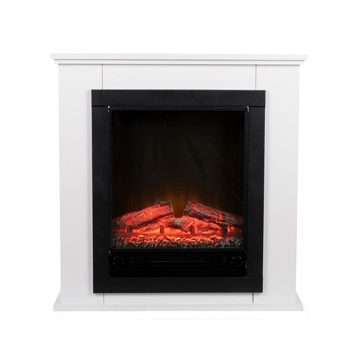 Dekorativ och elektrisk öppen spis för vägg Classic Fire Geneva Svart/Vit 1800 W 70 x 22 x 71 cm - 2