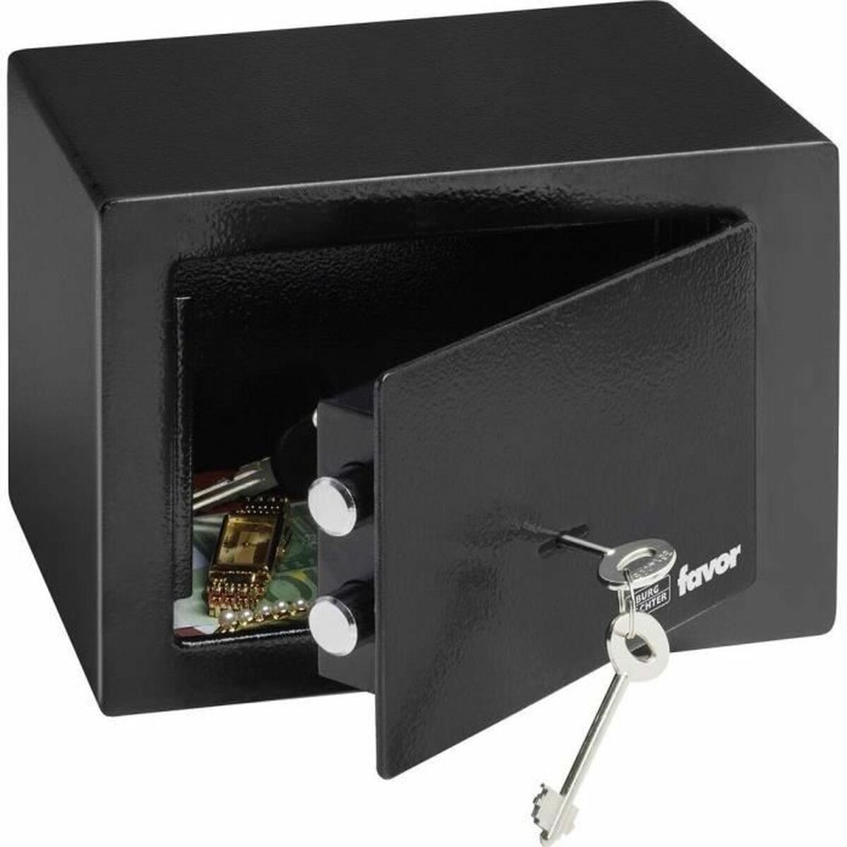 Kassaskåp Burg-Wachter 17 x 23 x 17 cm Svart Metall