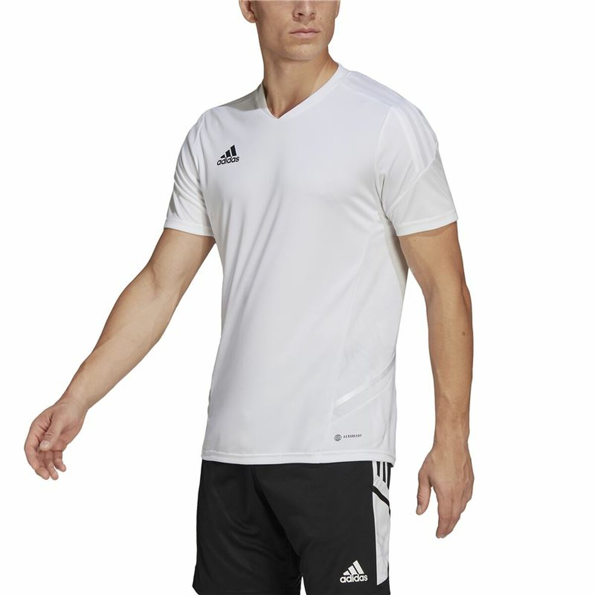 Kortärmad fotbollströja för herrar Adidas Con22 Vit - 5
