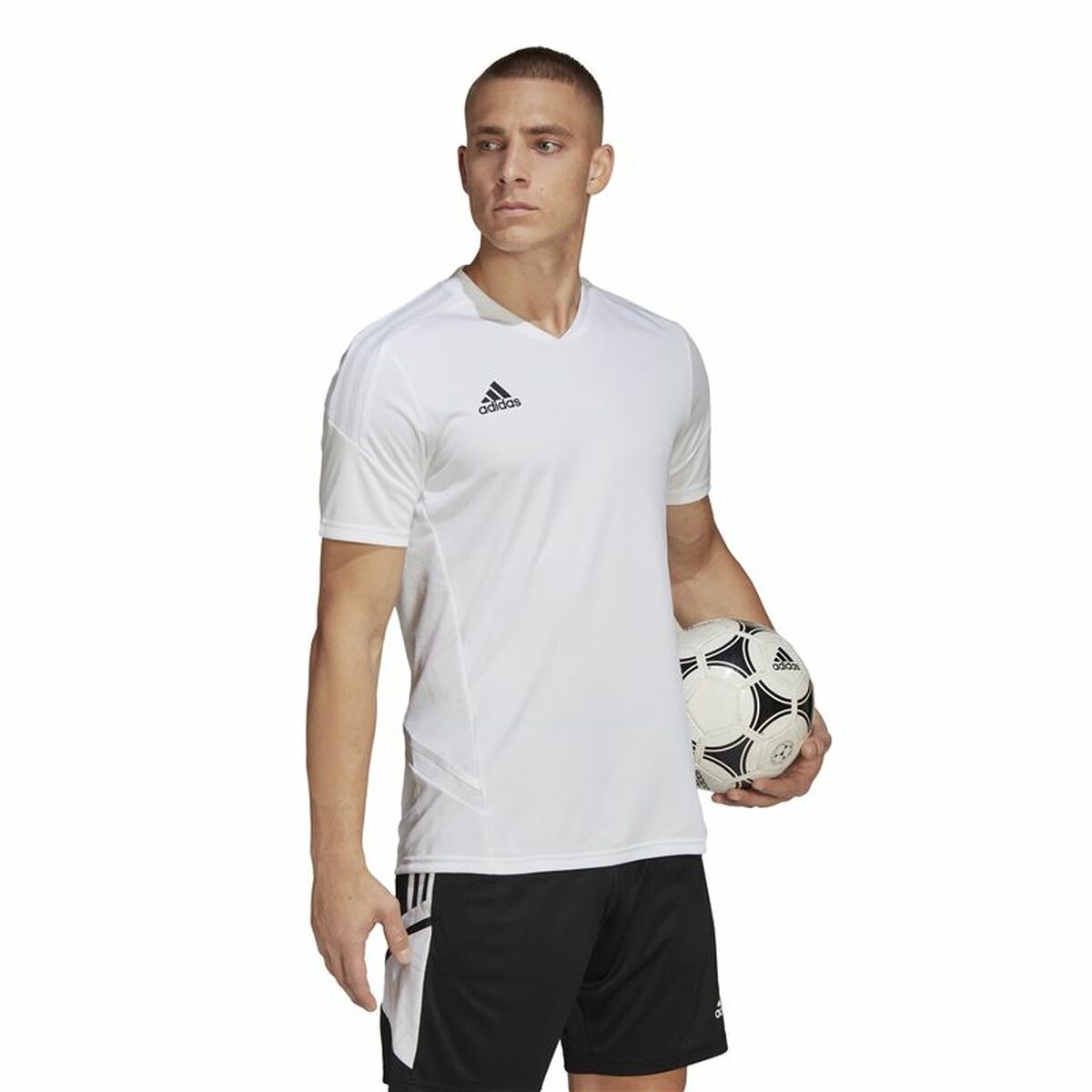 Kortärmad fotbollströja för herrar Adidas Con22 Vit - 7