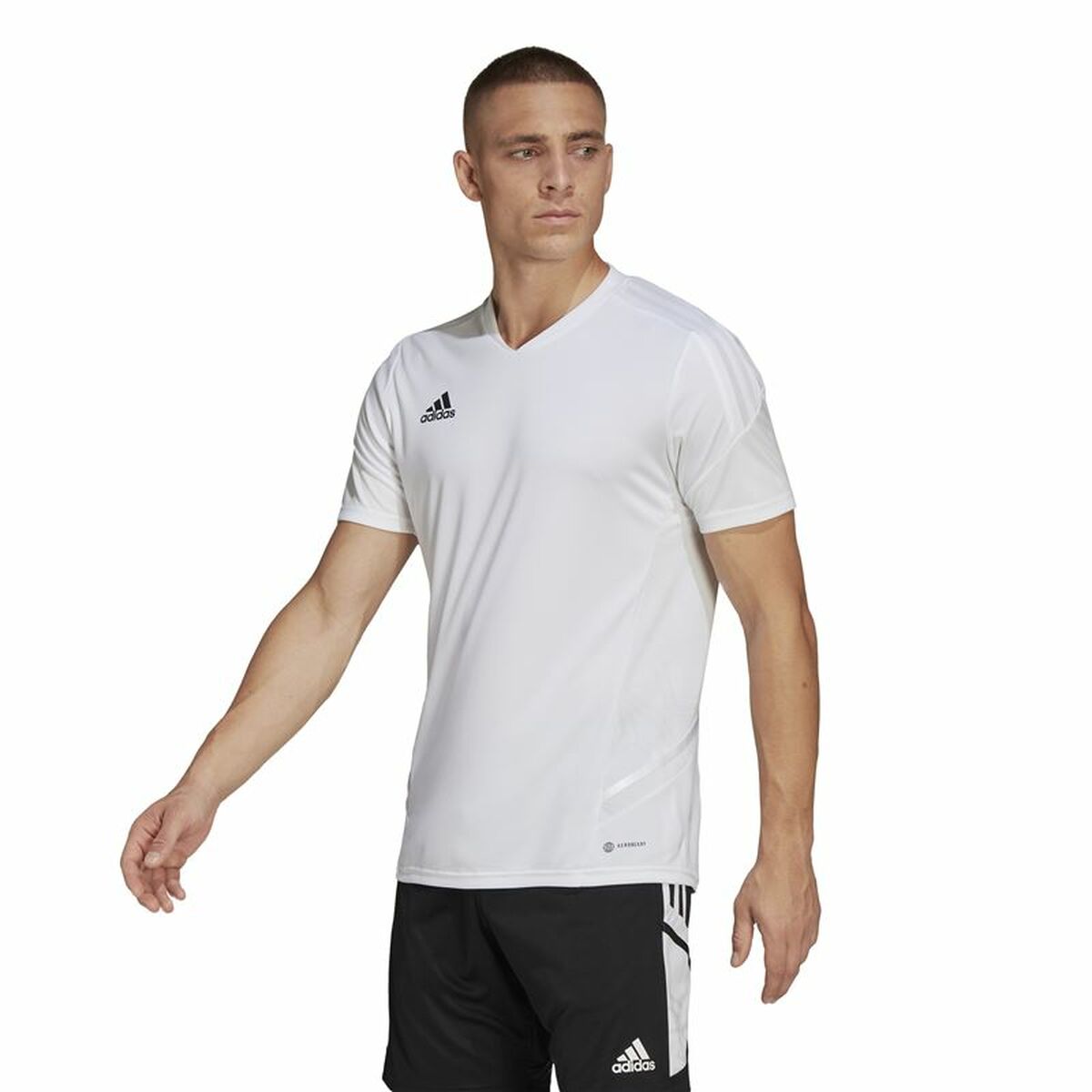 Kortärmad fotbollströja för herrar Adidas Con22 Vit - 4