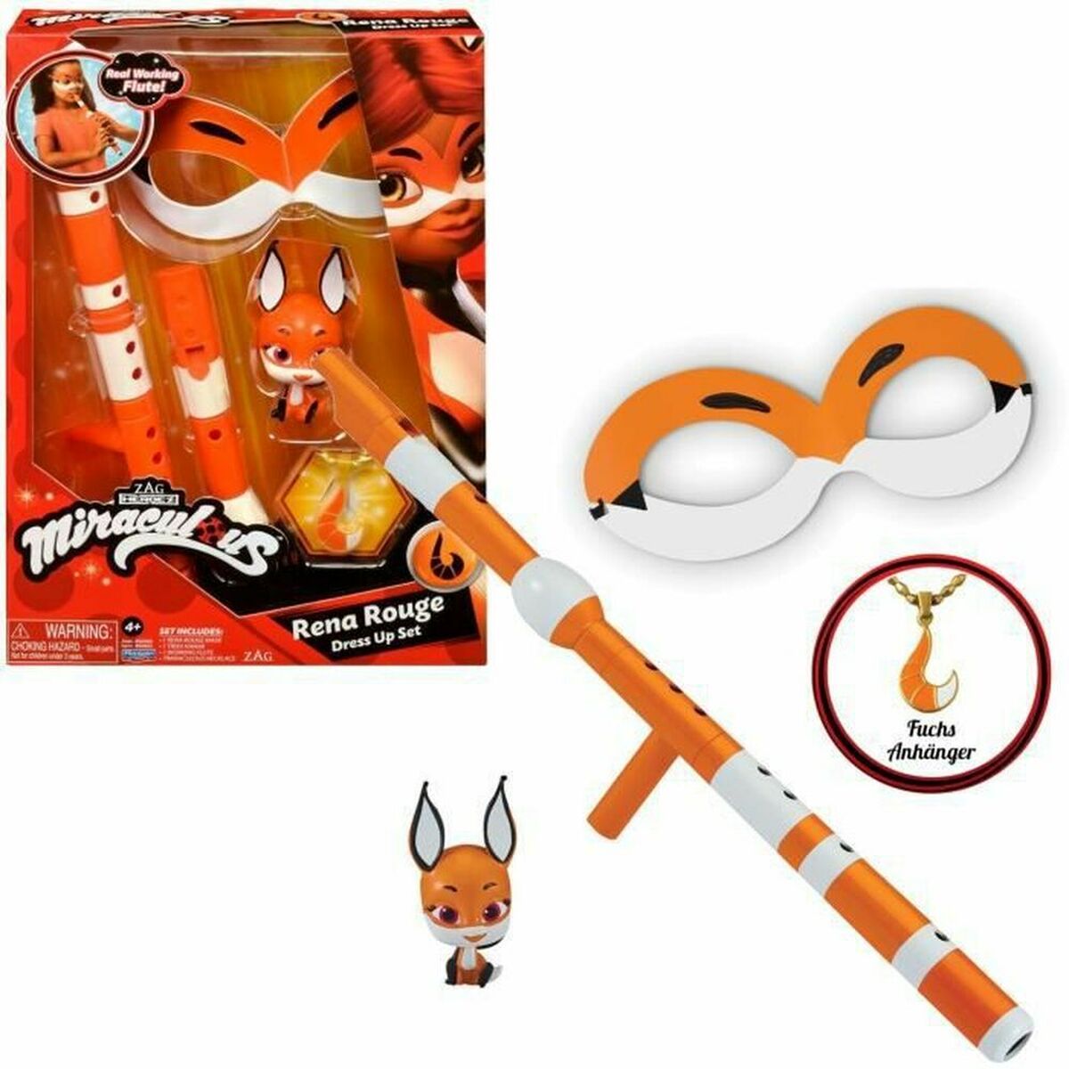Maskeraddräkt för barn Miraculous: Tales of Ladybug & Cat Noir Transformation Set - Rena Rouge Orange 4 Delar - 7