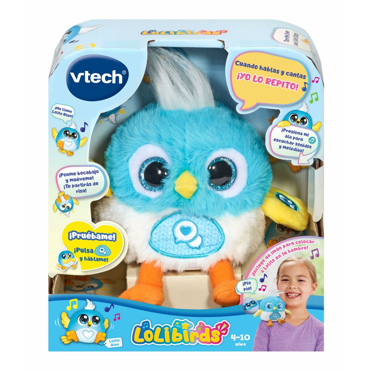 Mjukdjur med ljud Vtech Lolibirds Lolito Blå - 5