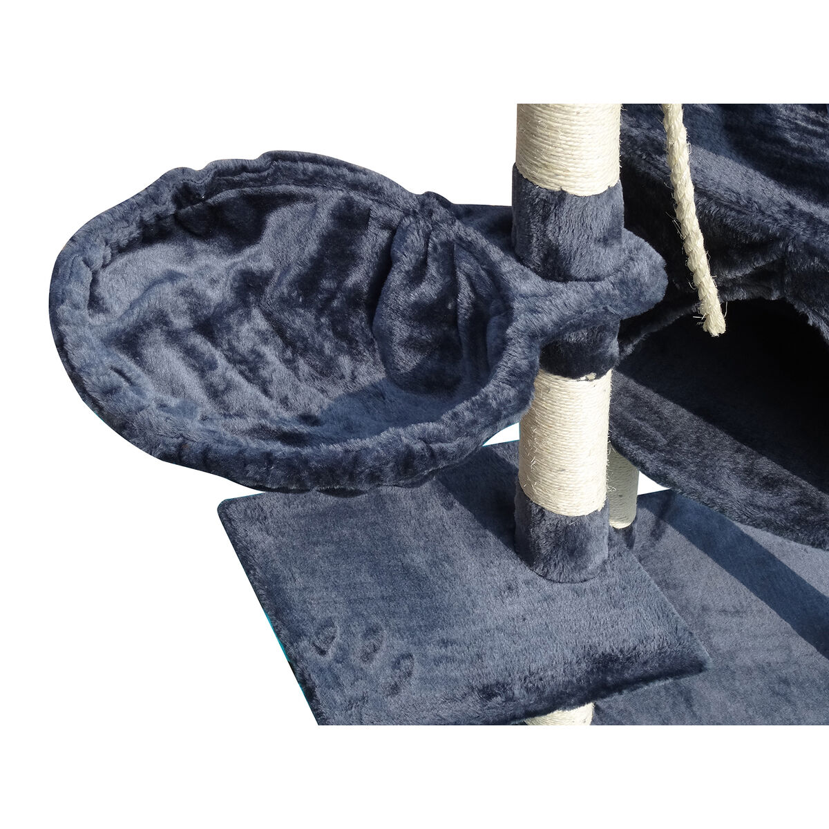 Klösträd för katter Gloria Sinu Grå Polyester Trä Papper Plast Sisal 7,5 cm 55 x 40 x 120 cm - 5