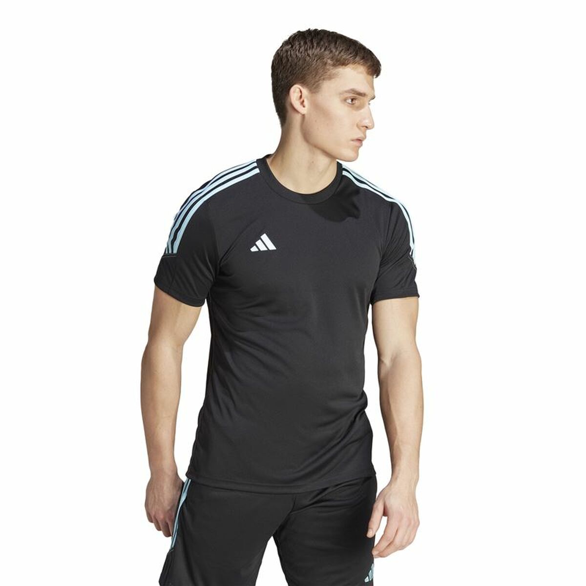 Kortärmad fotbollströja för herrar Adidas Tiro23 Cb Trjsy Svart - 3