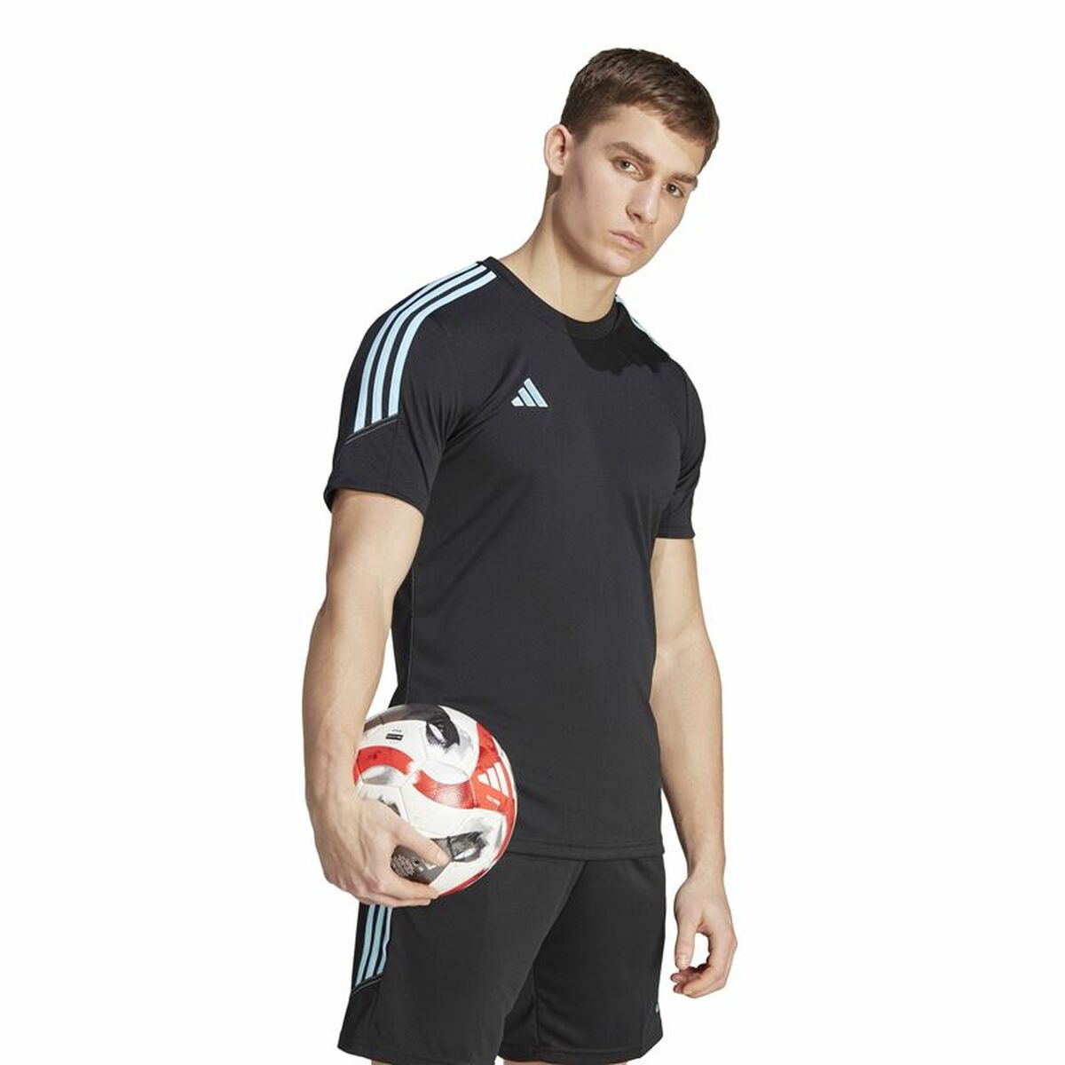 Kortärmad fotbollströja för herrar Adidas Tiro23 Cb Trjsy Svart - 5