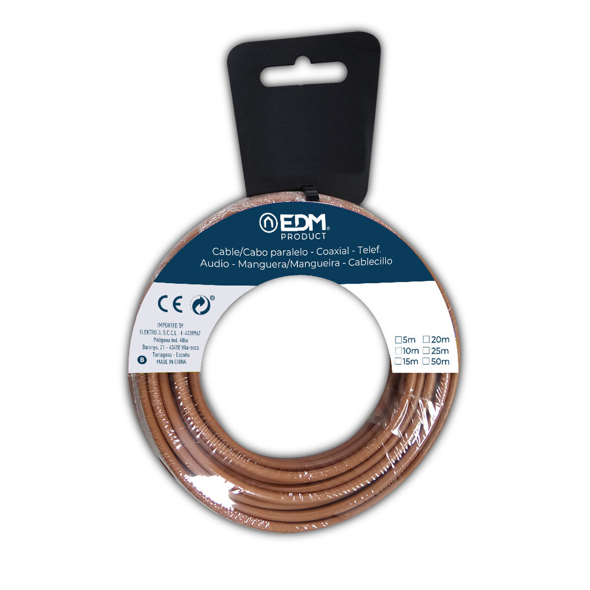 Kabel EDM 28572 Brun 6 mm 10 m - 4