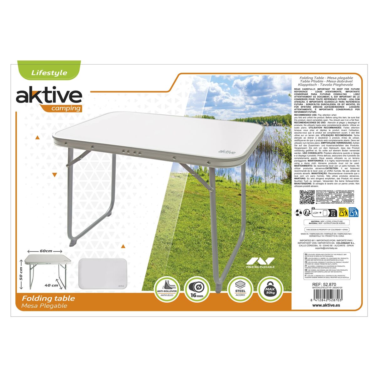 Fällbord Aktive 60 x 50 x 40 cm (4 antal) - 15